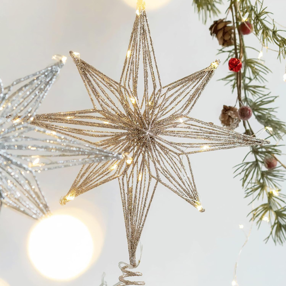 Home Decor Lighting Tree - 30cm Led Star Christmas Tree Topper