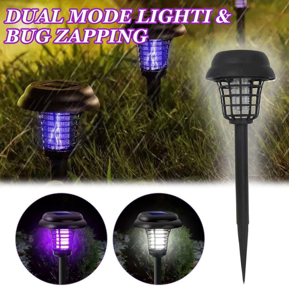 Lighting Bug Decor - Solar Bug Zapper Light Outdoor 2-in-1