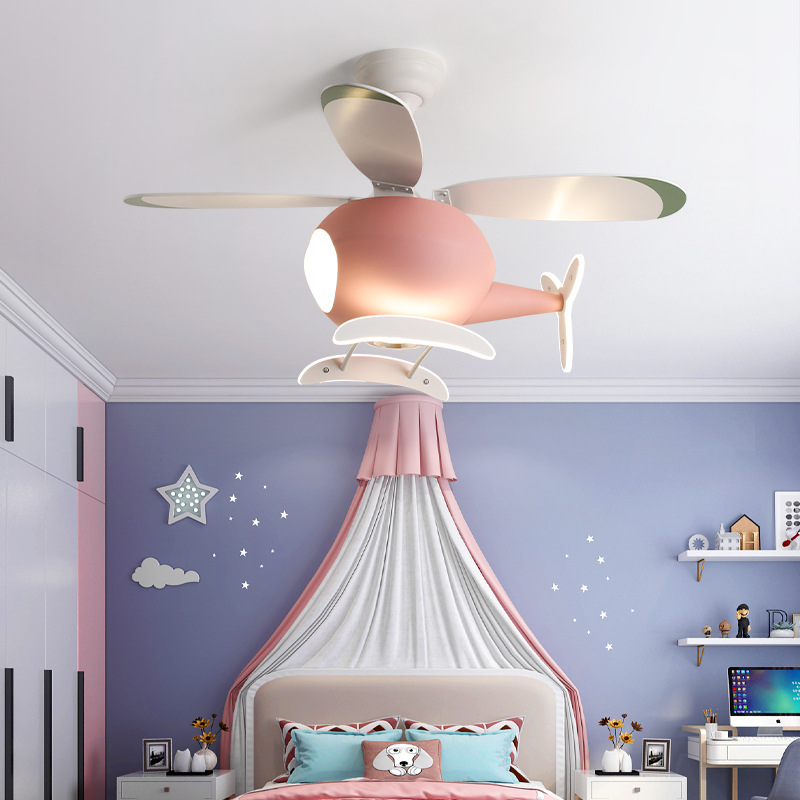 Decor Lighting Lamps - Modern Creative Cartoon Plane Fan Light