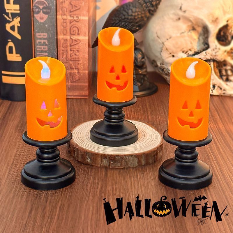 Lighting Decor Photos - Halloween Decorative Ghost Face Candle Light