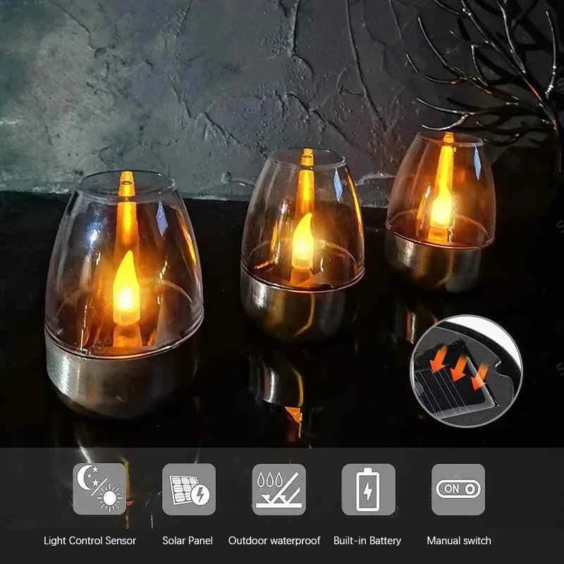 LED Solar Candles Light Flamel - Outdoor Lighting Wedding Decor recension och pris