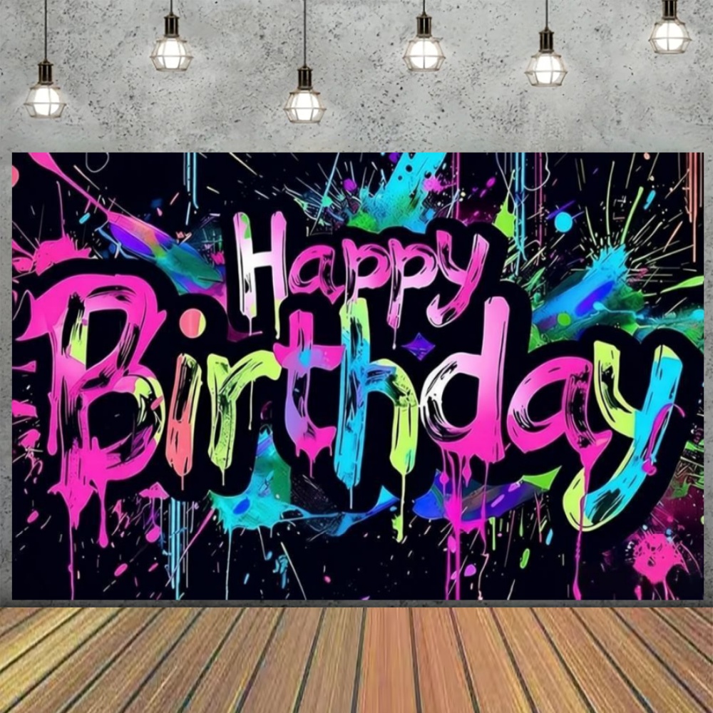 Graffiti Splashed Neon Light T - Lighting Decor Photos recension och pris