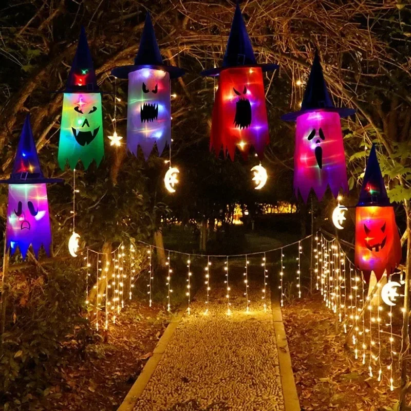 Halloween Hanging Glowing Ghos - Home Decor Lighting Tree recension och pris