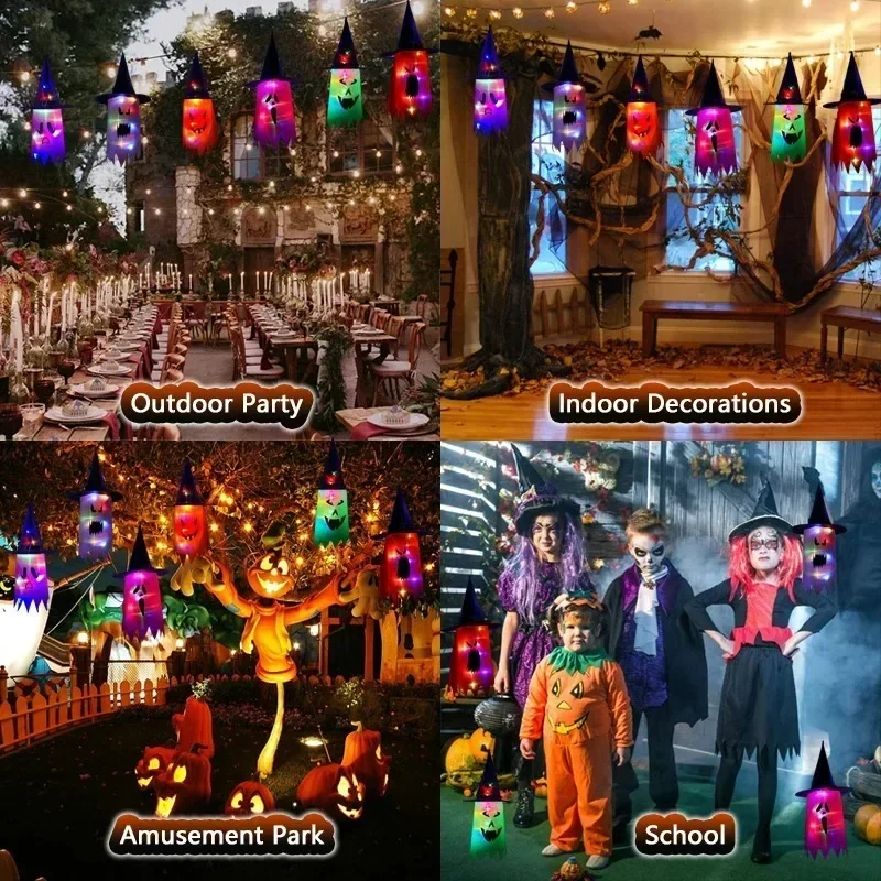Halloween Hanging Glowing Ghos - Home Decor Lighting Tree recension och pris