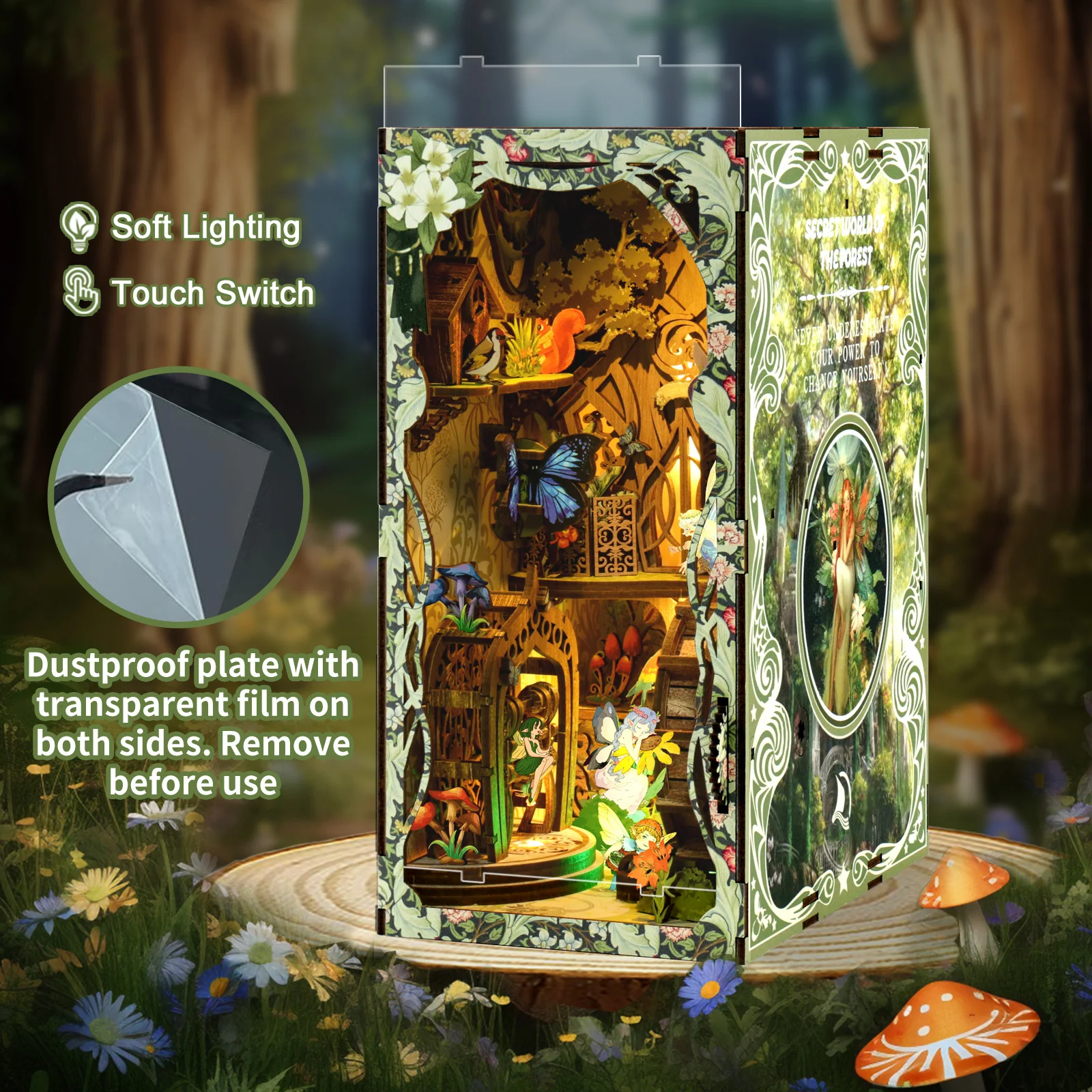 Cool DIY Book Nook Miniature H - Lighting Decor House recension och pris