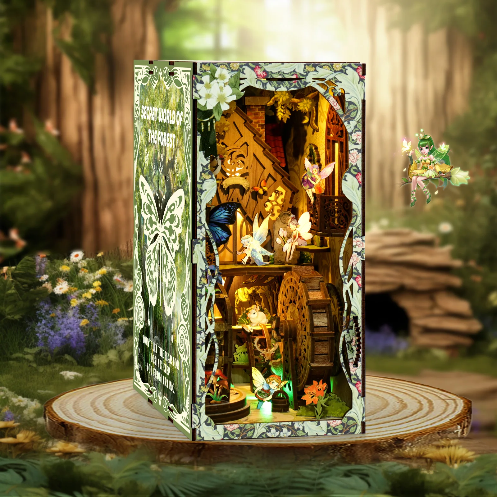 Cool DIY Book Nook Miniature H - Lighting Decor House recension och pris