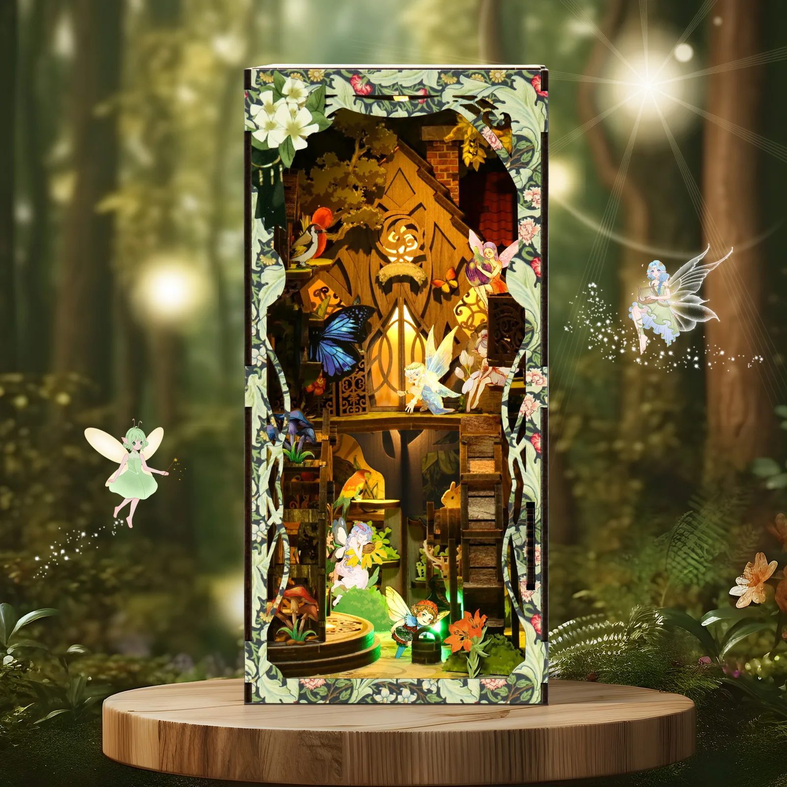 Cool DIY Book Nook Miniature H - Lighting Decor House recension och pris