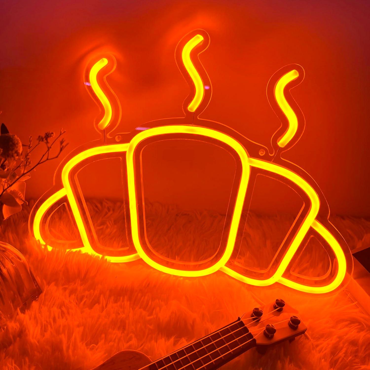 Croissant Neon Sign USB Powere - Kitchen Decor Lighting recension och pris