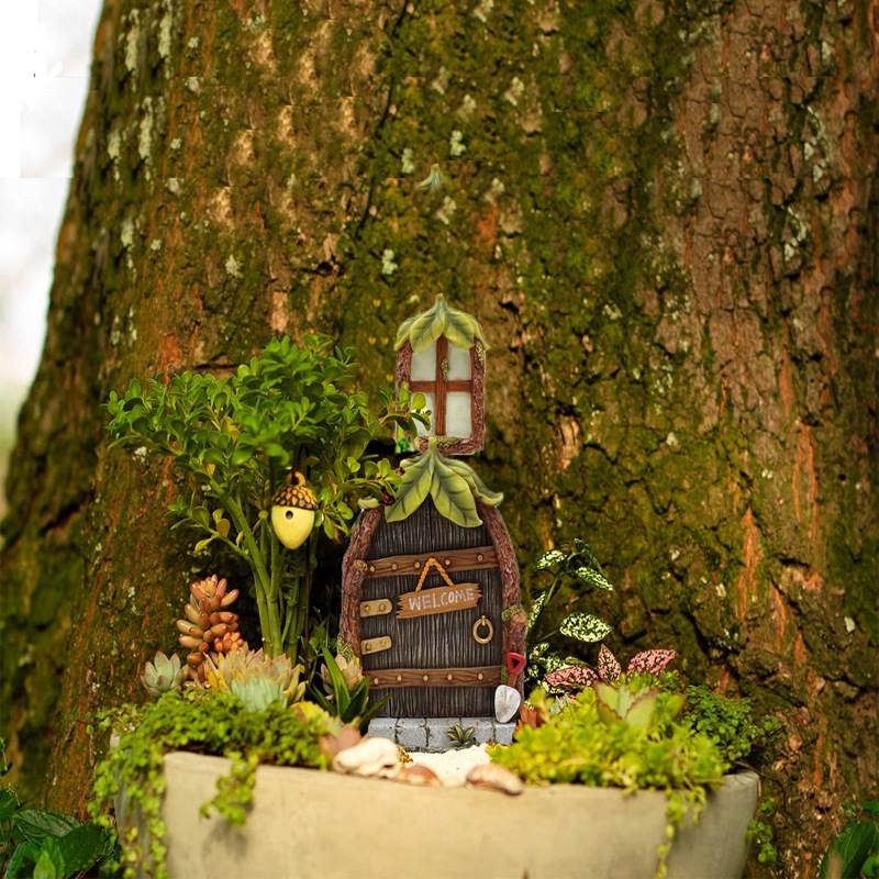 Miniature Fairy Gnome Home Win - Home Decor Lighting Tree recension och pris