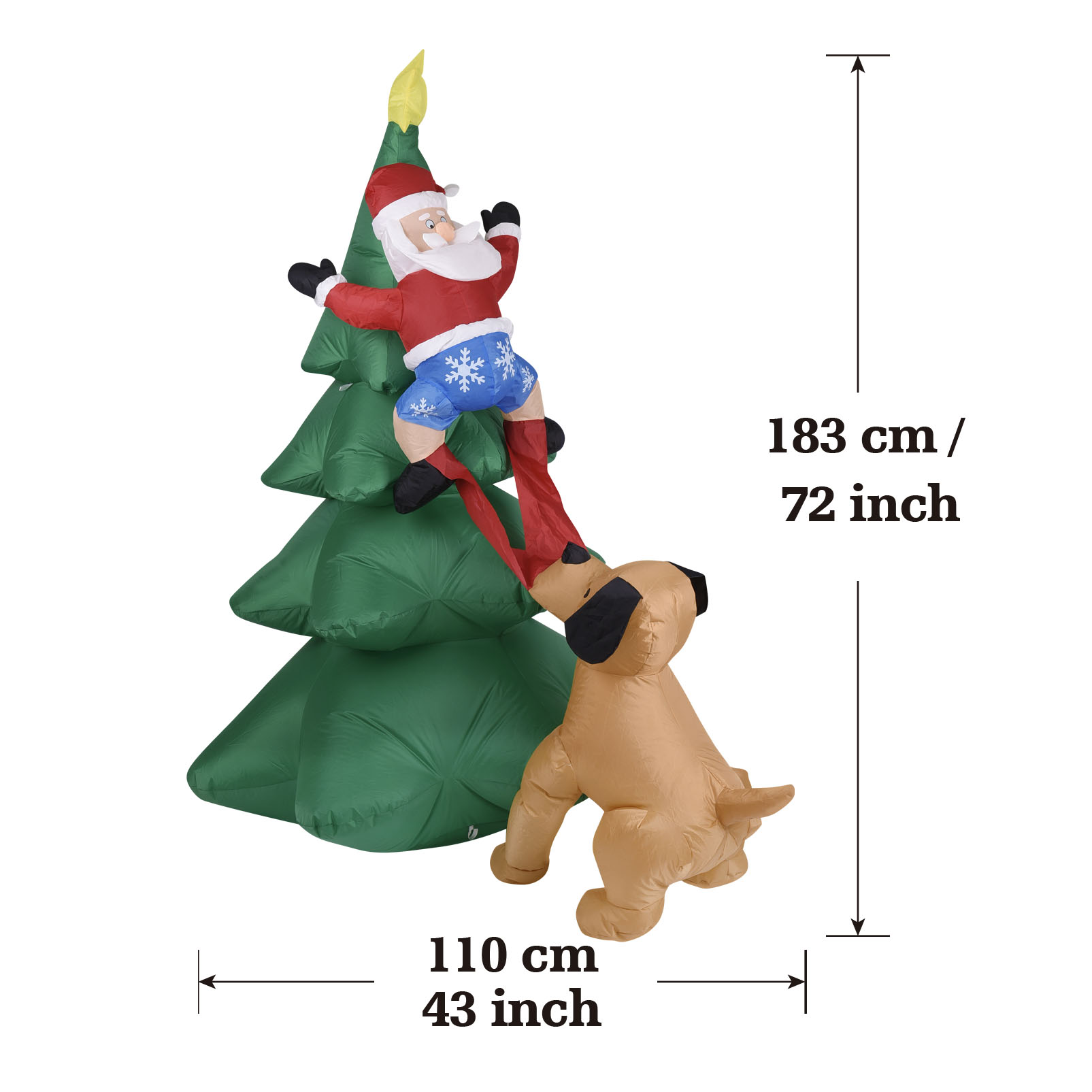 Christmas Inflatable Dog  w/Sa - Home Decor Lighting Tree recension och pris
