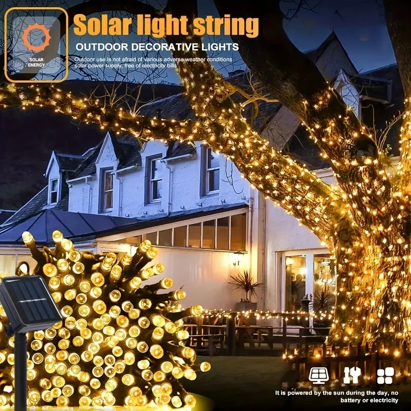LED Solar Powered Outdoor Fair - Outdoor Lighting Wedding Decor recension och pris
