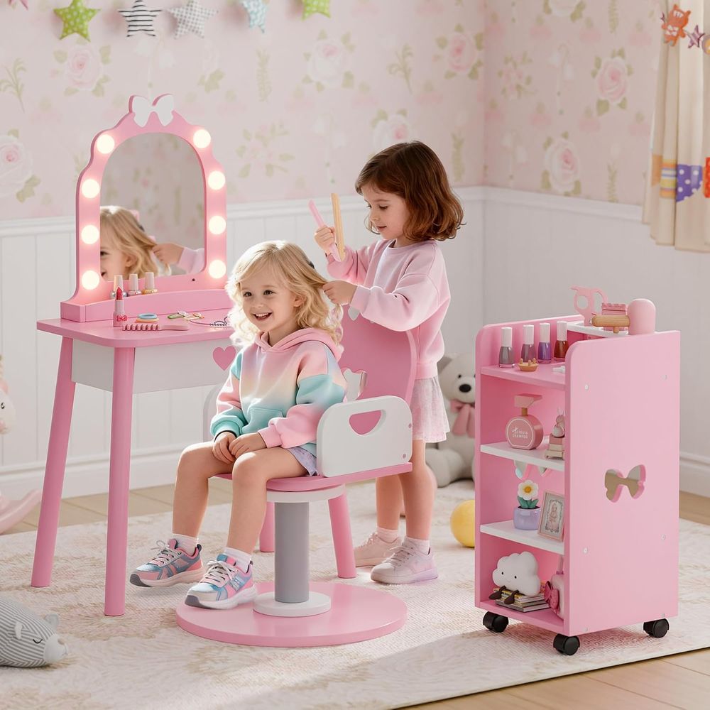 Pink Toddler Vanity Set with L - Furniture Lighting & Decor Magazine recension och pris