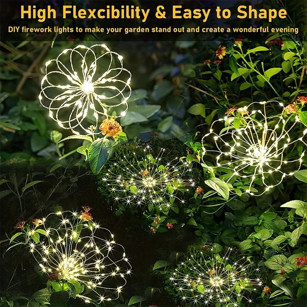 Solar LED Firework Fairy Light - Outdoor Lighting Wedding Decor recension och pris