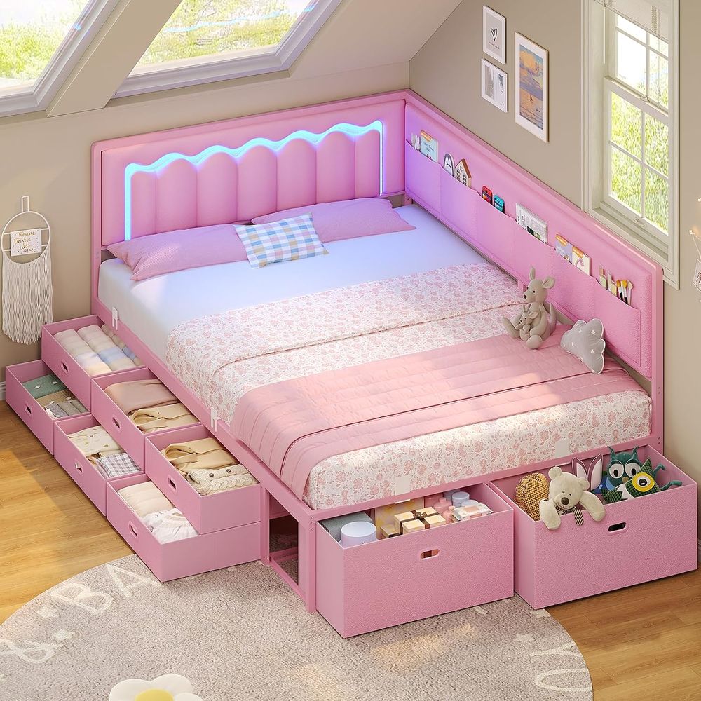 ADORNEVE ull Bed e with 8 Stor - Furniture Lighting & Decor Magazine recension och pris