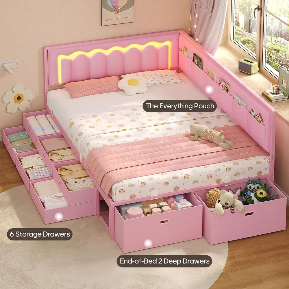 ADORNEVE ull Bed e with 8 Stor - Furniture Lighting & Decor Magazine recension och pris