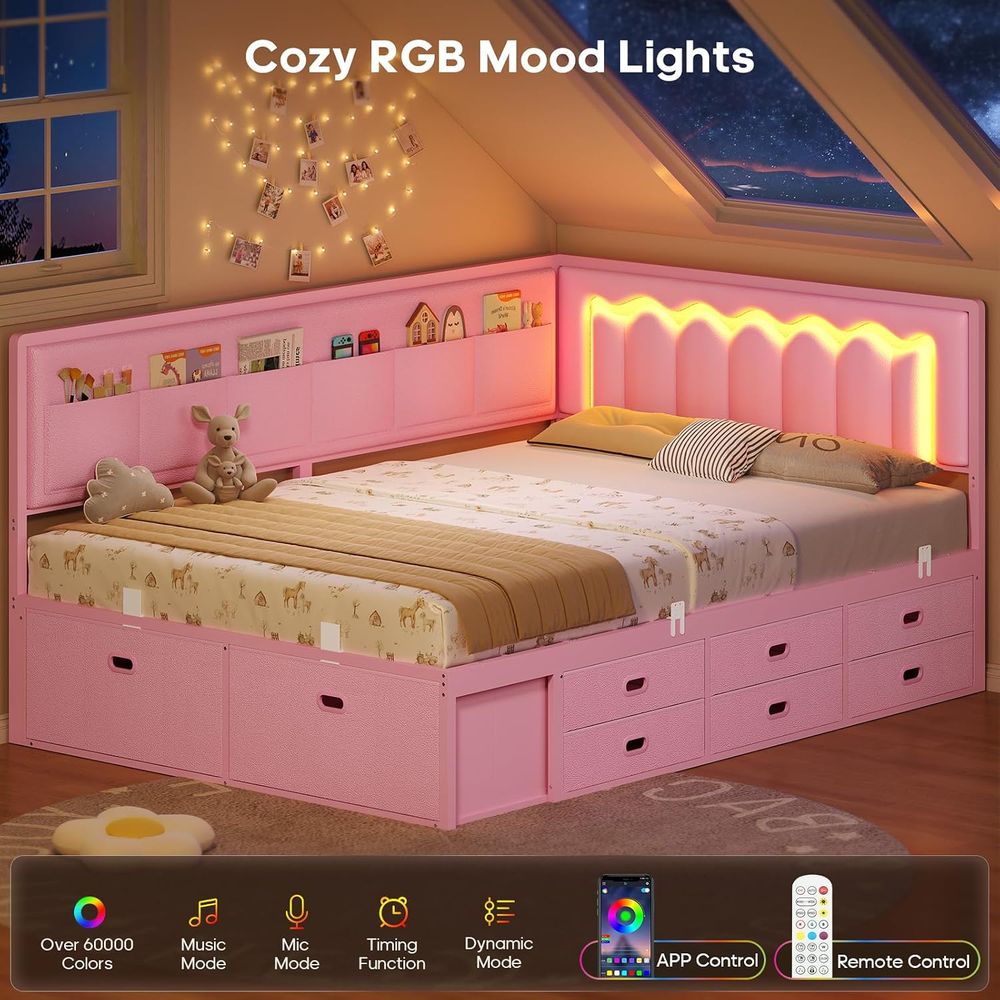 ADORNEVE ull Bed e with 8 Stor - Furniture Lighting & Decor Magazine recension och pris