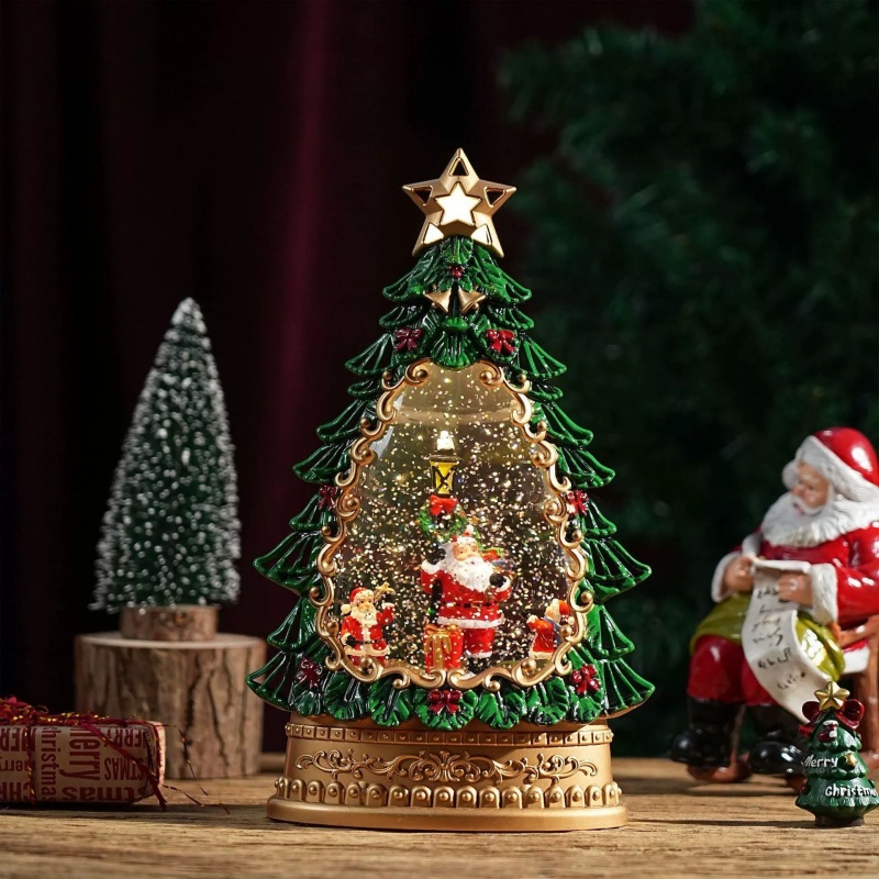 Snow Globe Music Box Christmas - Home Decor Lighting Tree recension och pris