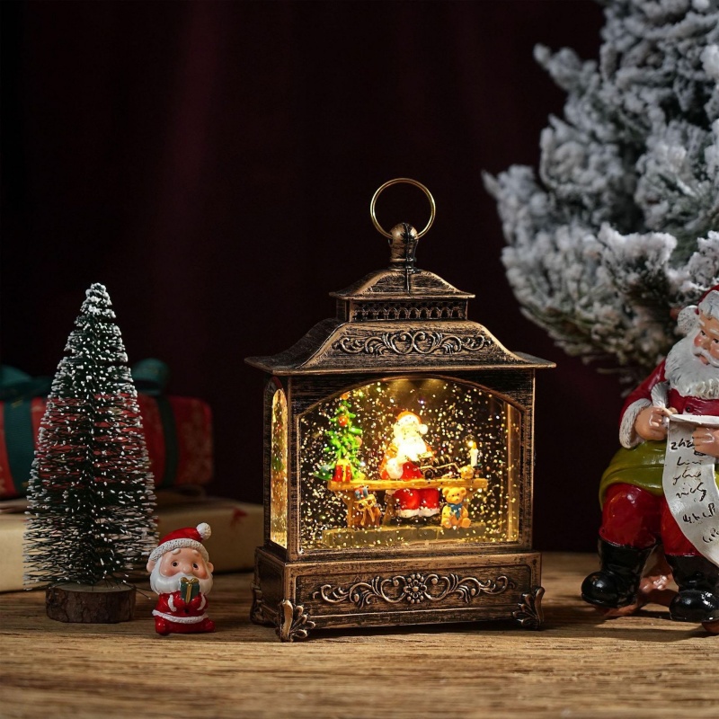 Snow Globe Music Box Christmas - Home Decor Lighting Tree recension och pris