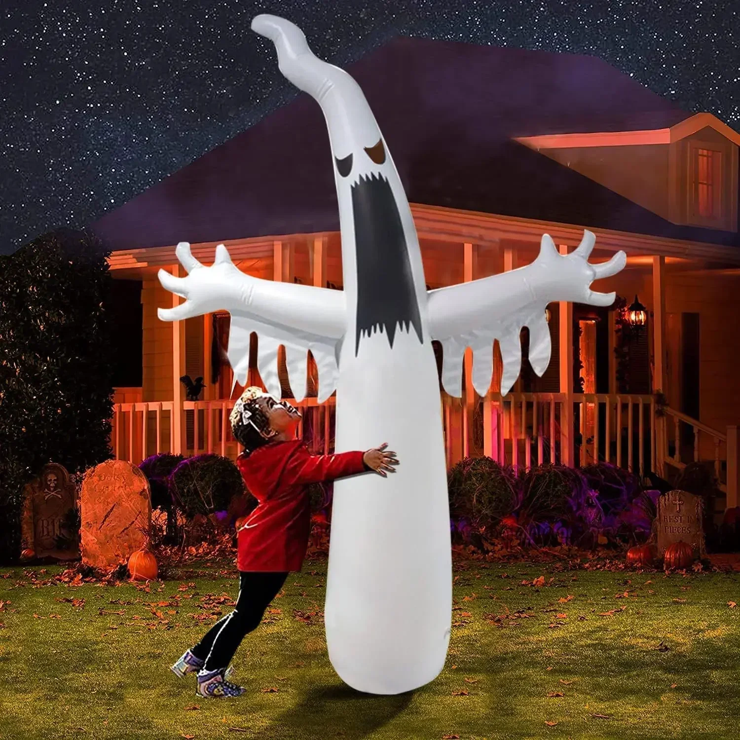 Halloween Inflatable Scary Gho - Outdoor Lighting Wedding Decor recension och pris