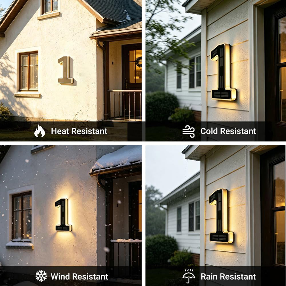 12cm Solar Outdoor House Numbe - Lighting Decor House recension och pris