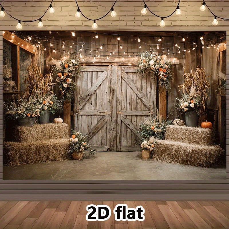 2D Flat, Rustic Barn Tapestry  - Lighting Decor Photos recension och pris
