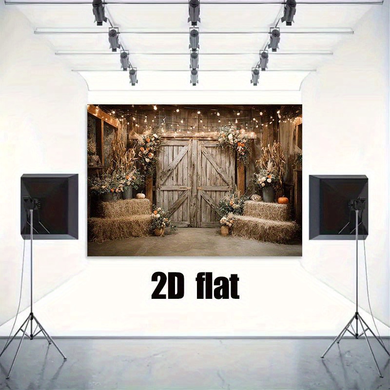2D Flat, Rustic Barn Tapestry  - Lighting Decor Photos recension och pris