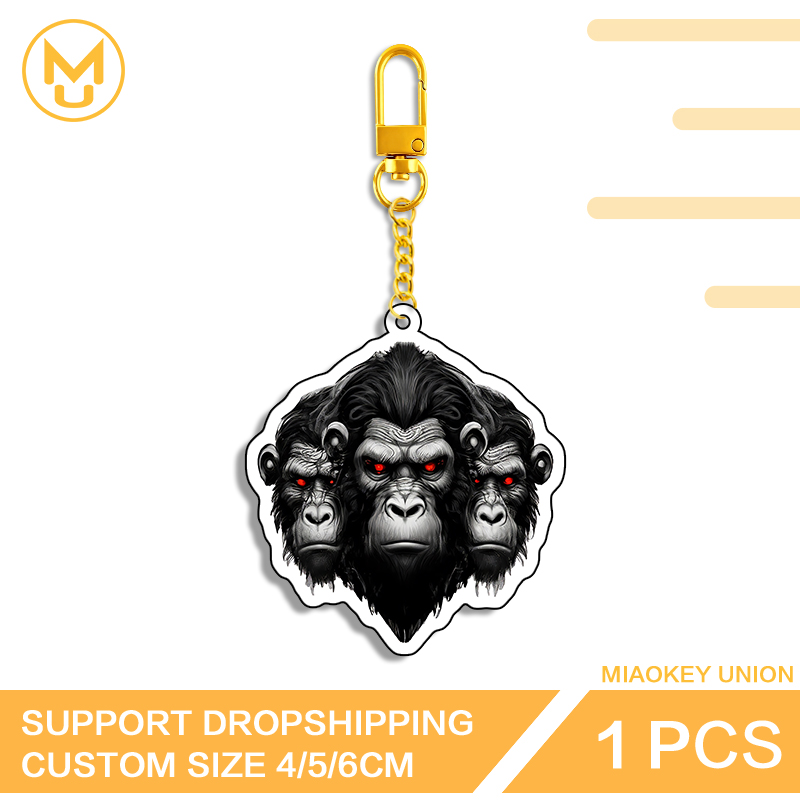 Three Chimpanzee Heads Keyring - Union Lighting & Decor Affiliate Program Collabs recension och pris