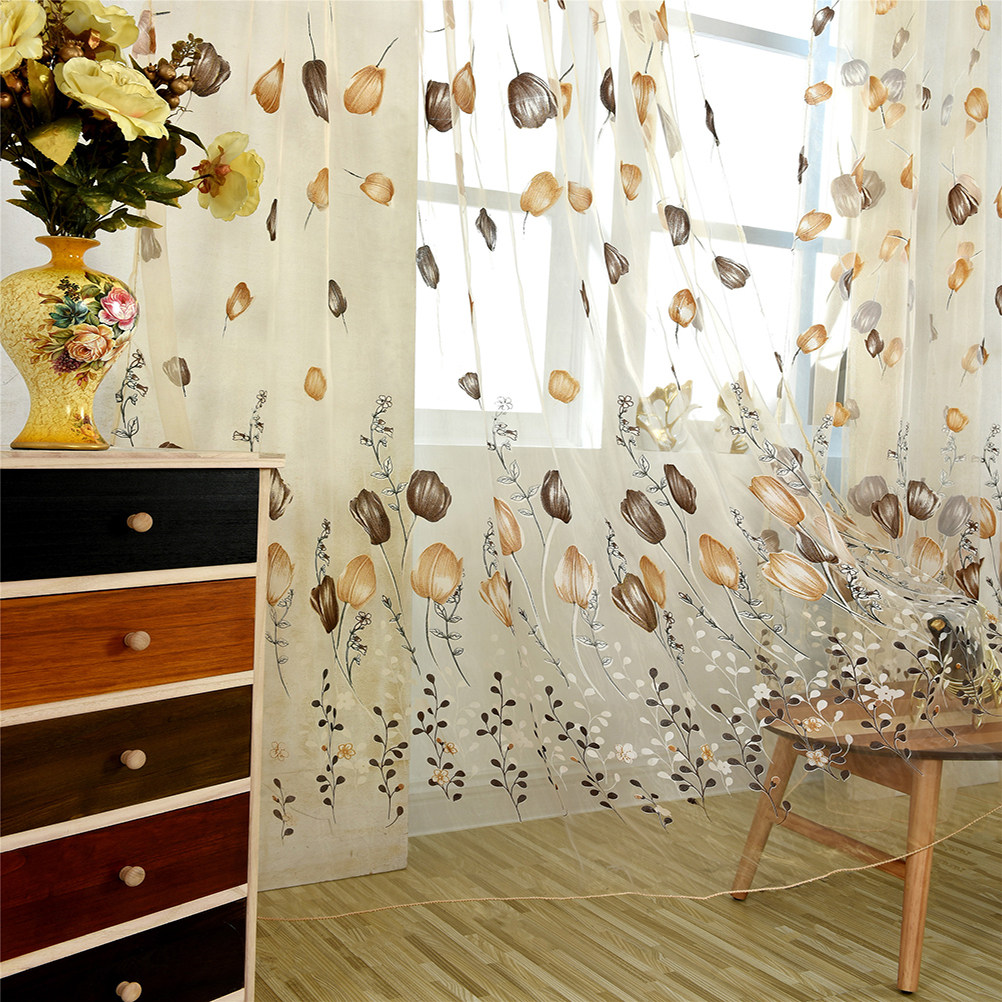 100x200cm Tulip Voile Curtains - Kitchen Decor Lighting recension och pris