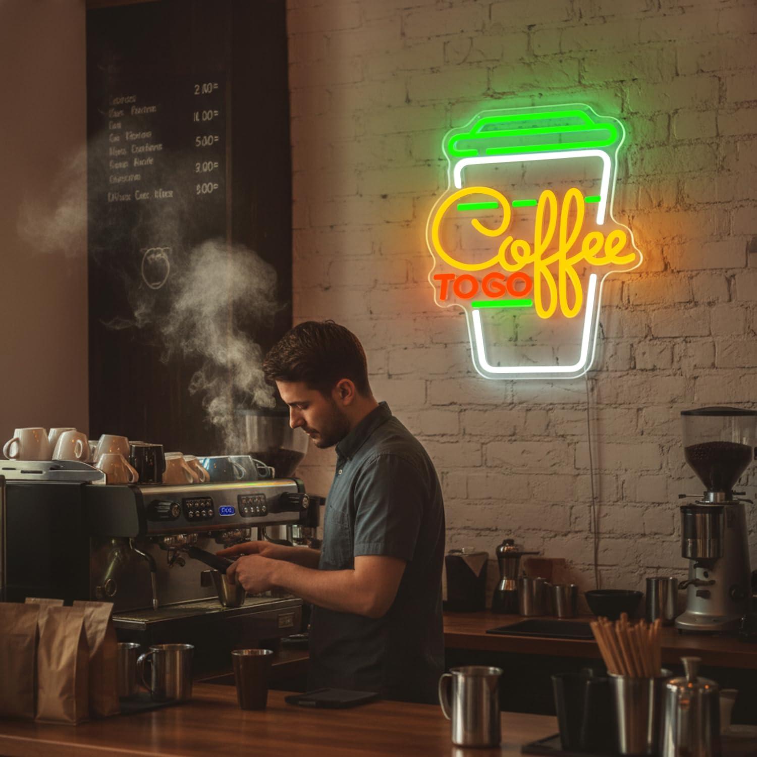 Coffee Neon Sign USB Dimmable  - Kitchen Decor Lighting recension och pris
