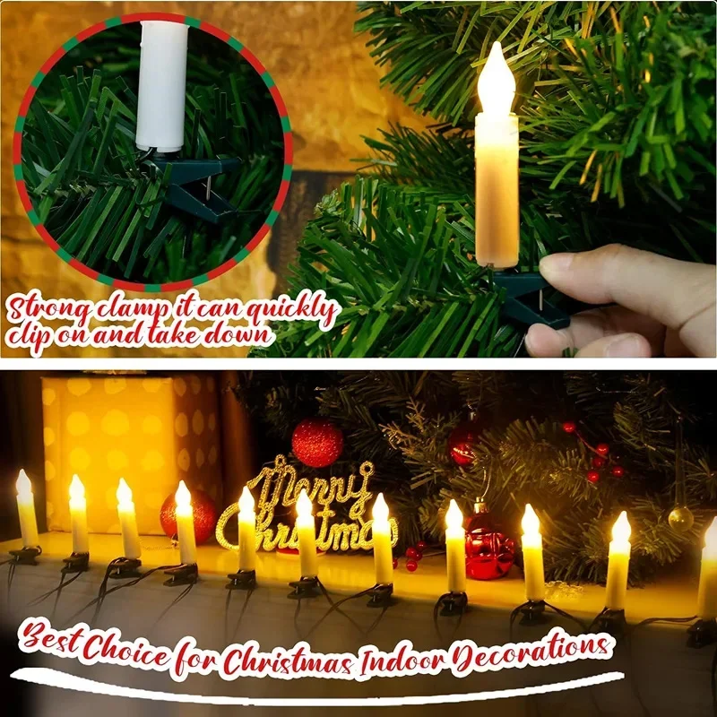 Flameless Taper Christmas Cand - Home Decor Lighting Tree recension och pris
