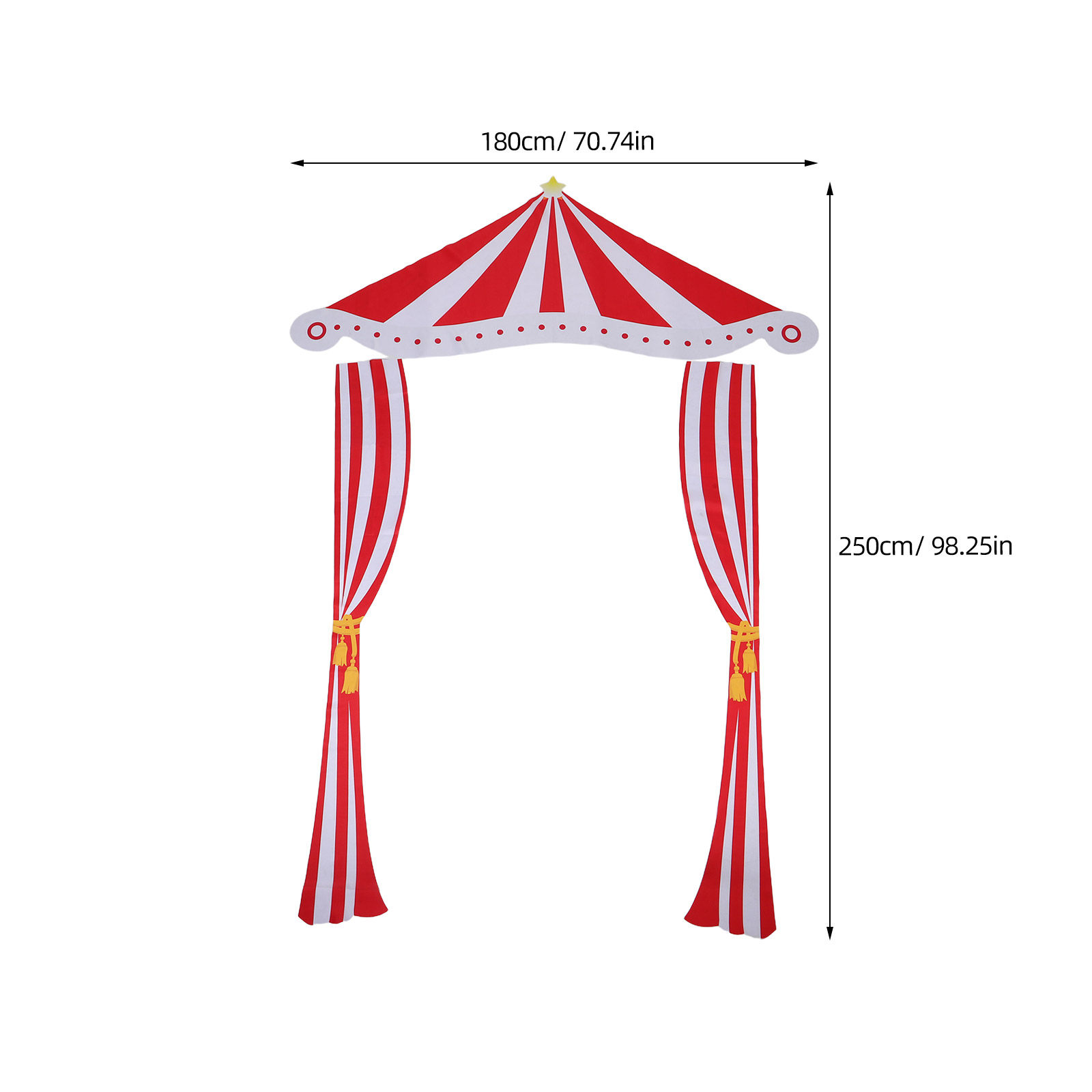 Carnival Theme Backdrop Red Wh - Lighting Decor Photos recension och pris