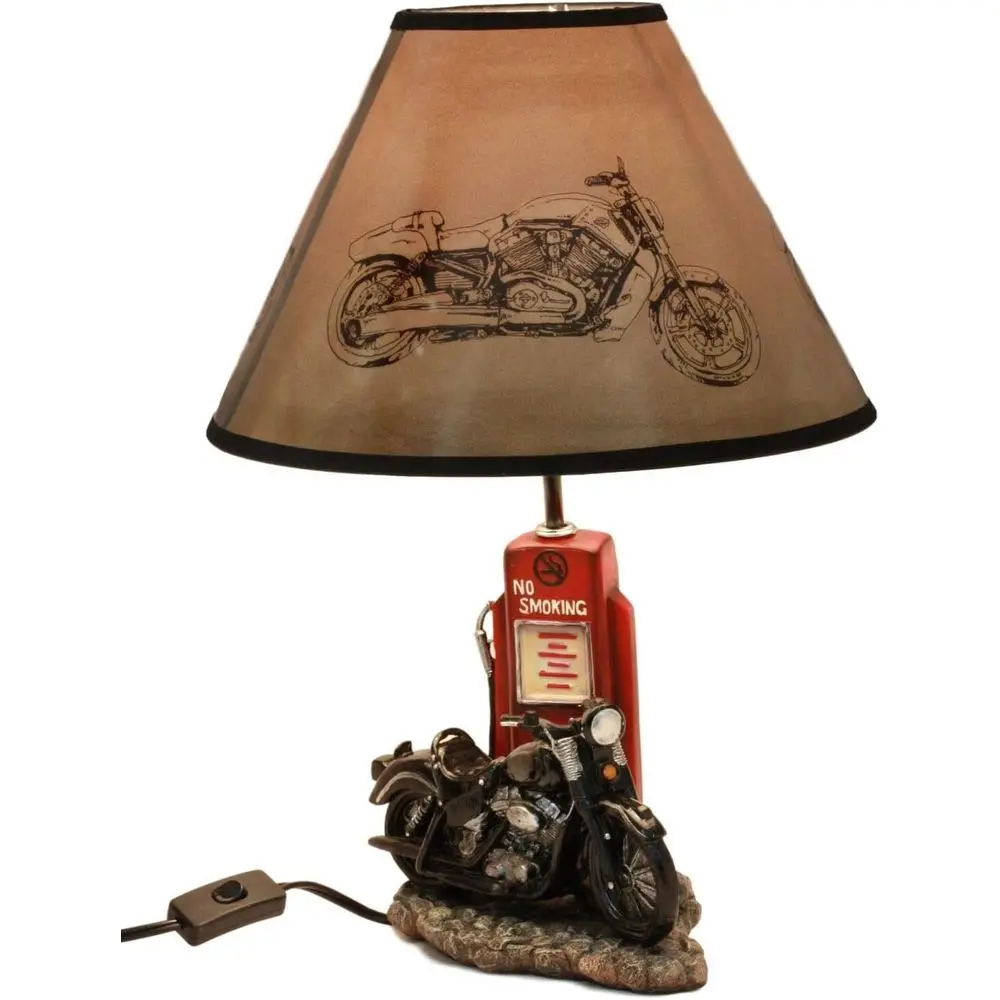 Vintage Retro Black Motorcycle - Decor Lighting Lamps recension och pris