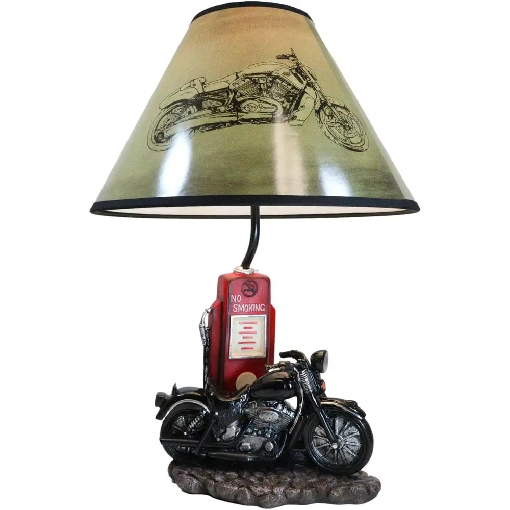 Vintage Retro Black Motorcycle - Decor Lighting Lamps recension och pris