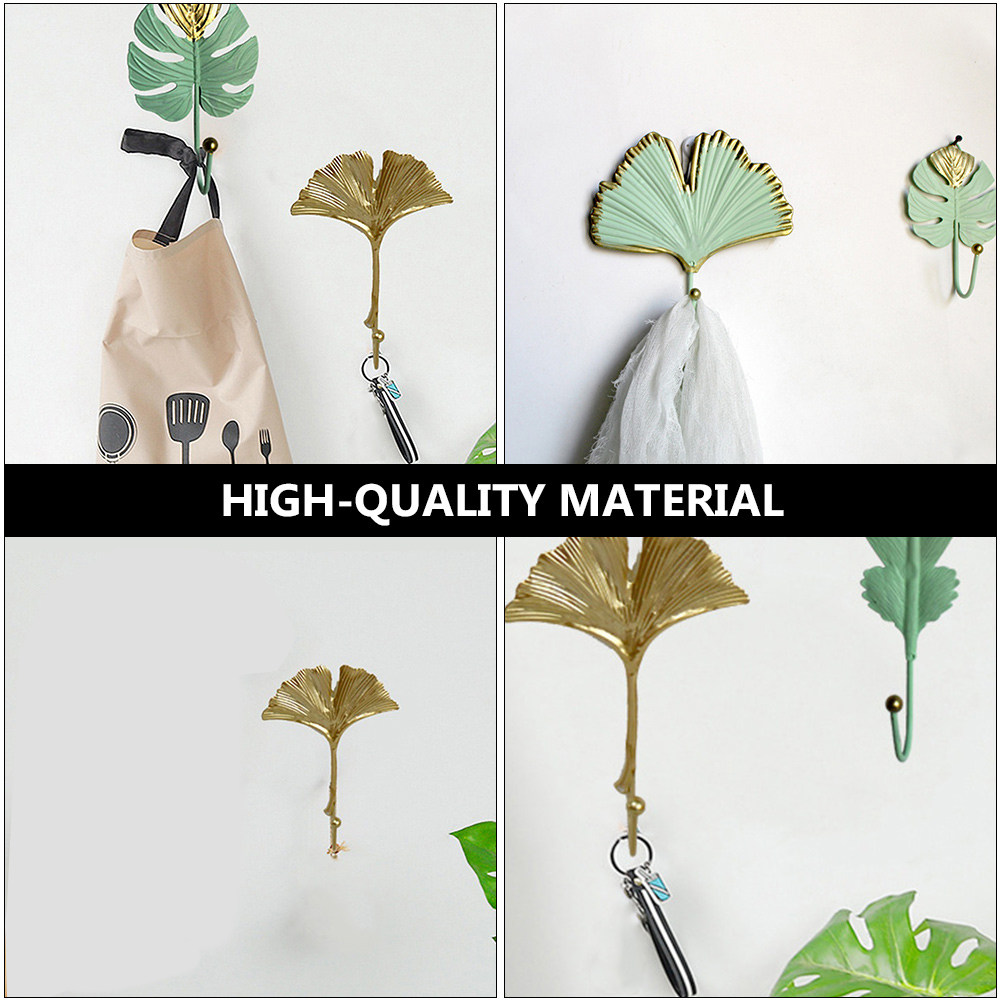 3Pcs Mini Leaf Shape Wall Hook - Office Lighting Decor recension och pris