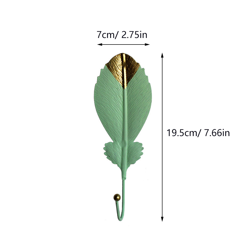 3Pcs Mini Leaf Shape Wall Hook - Office Lighting Decor recension och pris