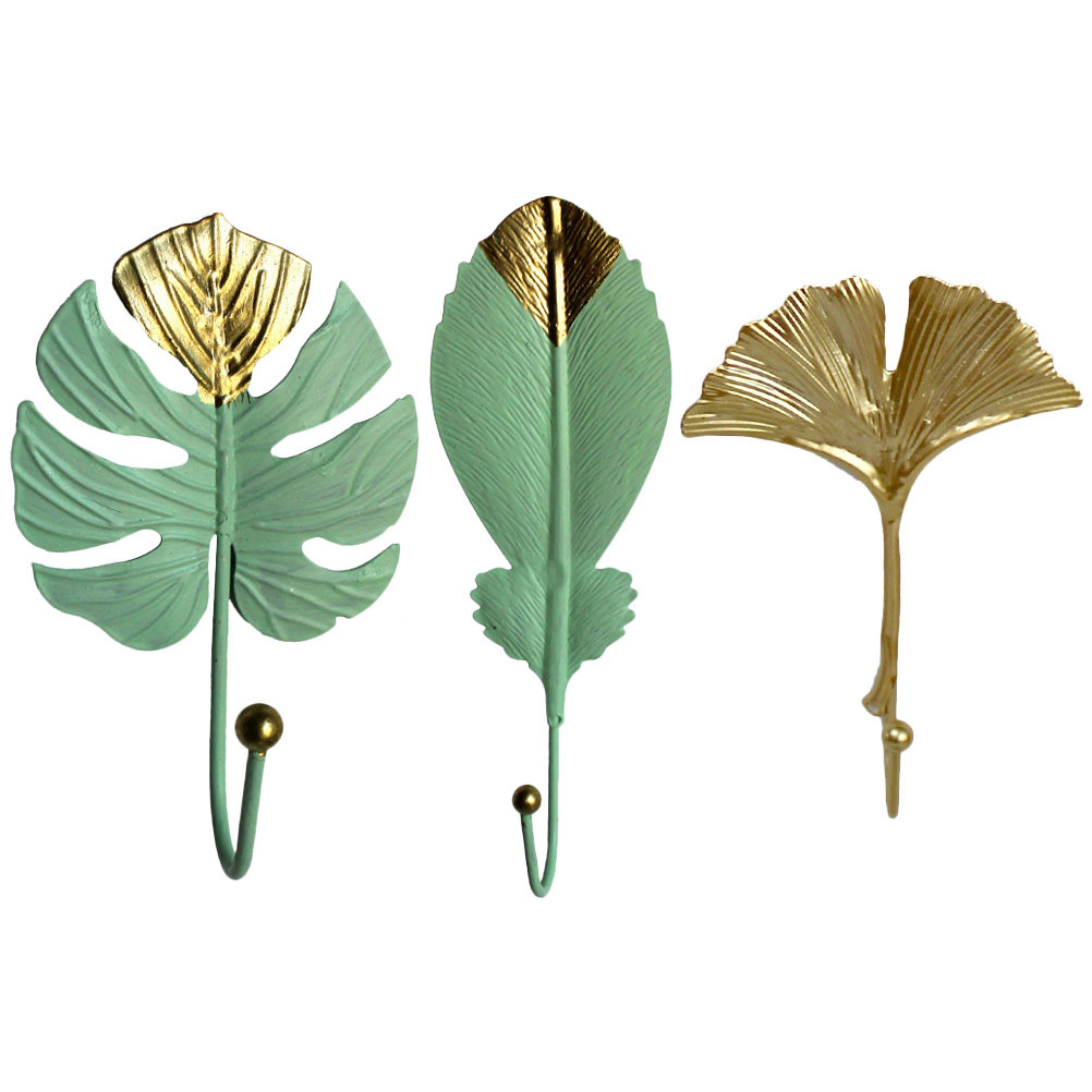 3Pcs Mini Leaf Shape Wall Hook - Office Lighting Decor recension och pris