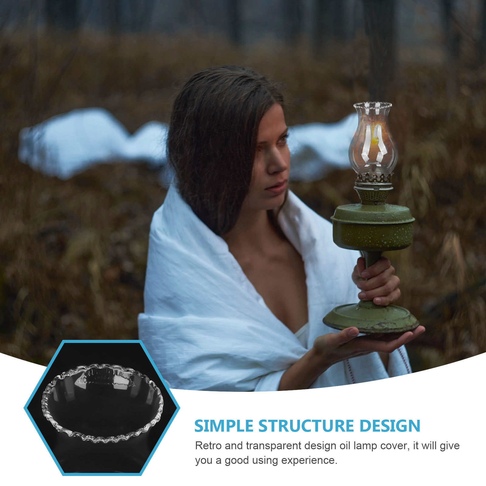 Retro Glass Lampshade for Oil  - Outdoor Lighting Wedding Decor recension och pris