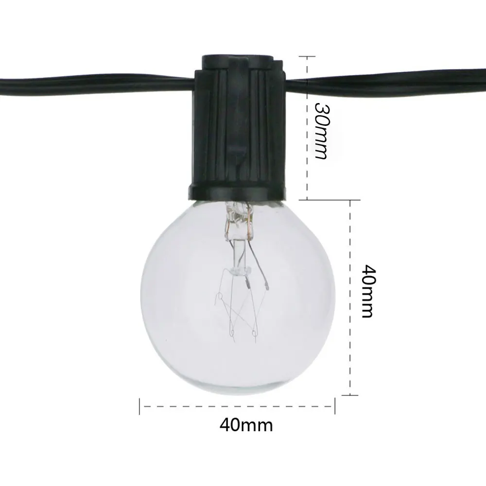 8M G40 Globe String Lights 25  - Outdoor Lighting Wedding Decor recension och pris