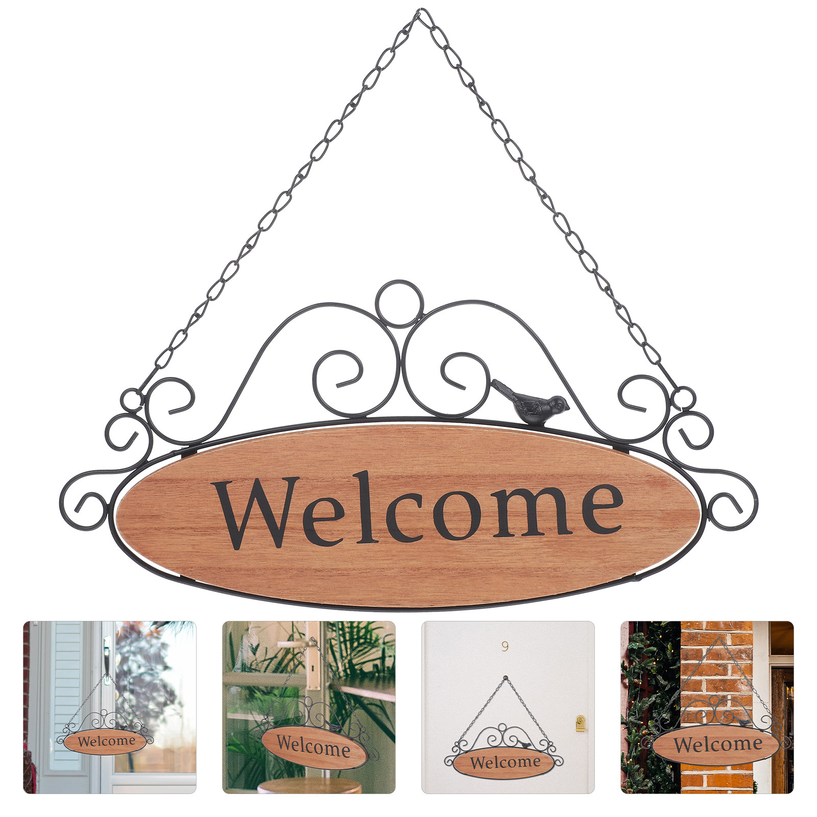 1Pcs Welcome Sign Door Hanger  - Office Lighting Decor recension och pris