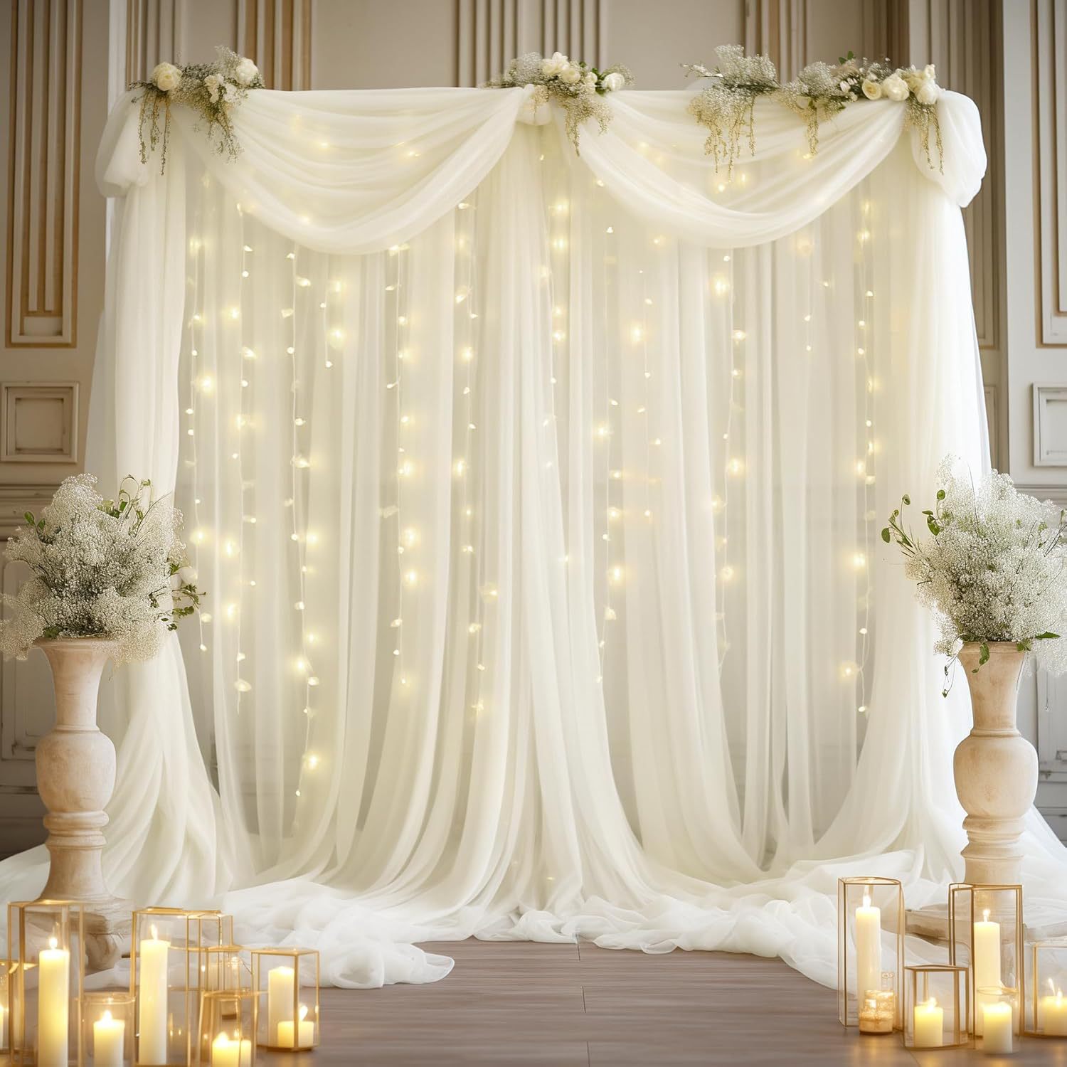 1 Pack Wedding Tulle Backdrop  - Lighting Decor Photos recension och pris