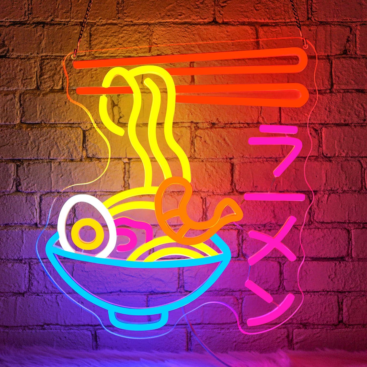 Ramen Neon Sign Japanese Noodl - Kitchen Decor Lighting recension och pris