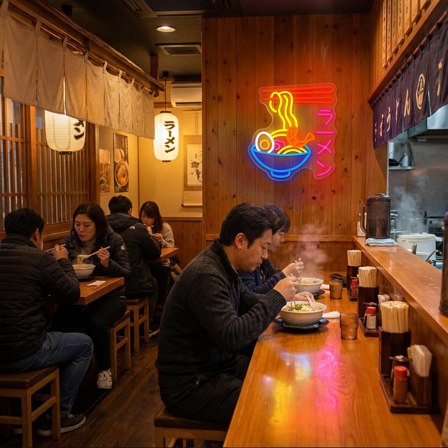 Ramen Neon Sign Japanese Noodl - Kitchen Decor Lighting recension och pris